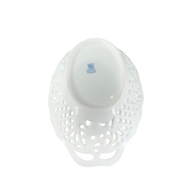 s-l400.jpg Vintage Dresden Schumann Dish Basket Candy Dish Bavaria German Porcelain Painted